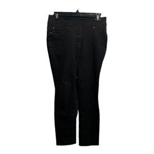 NYGard Luxe Denim 360 4 Way Stretch Black Denim Petite Jeans Size 6-8 EUC #8269